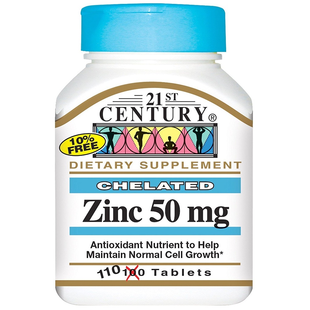 21st Century Chelated Zinc 50 Milligrams 50 Milligrams 110 Tabs