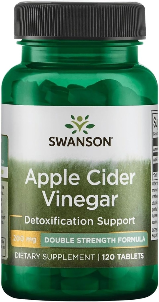 Vinaigre à cidre de pomme double résistance Swanson 200 Milligrammes 120 Tabs