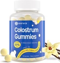 Bovine Colostum Supplement Gammy - ด้วย IgG ที่สูงที่สุด 60%, Lactoforin, Protographics and Protogens for Authors and Akids, Vanilla Favor & Sweet, 90 Gummies