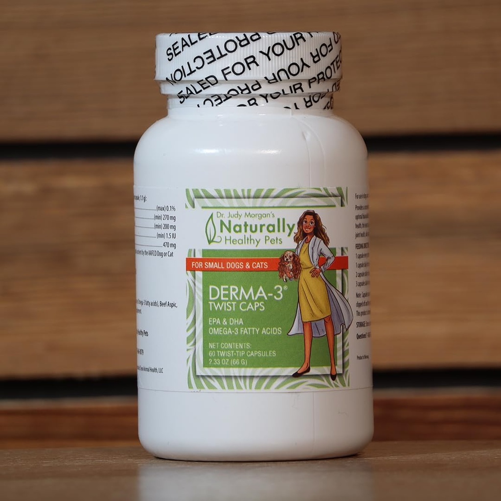 Derma-3 Omega3 cápsulas de aceite de peixe para cans e gatos (Small)