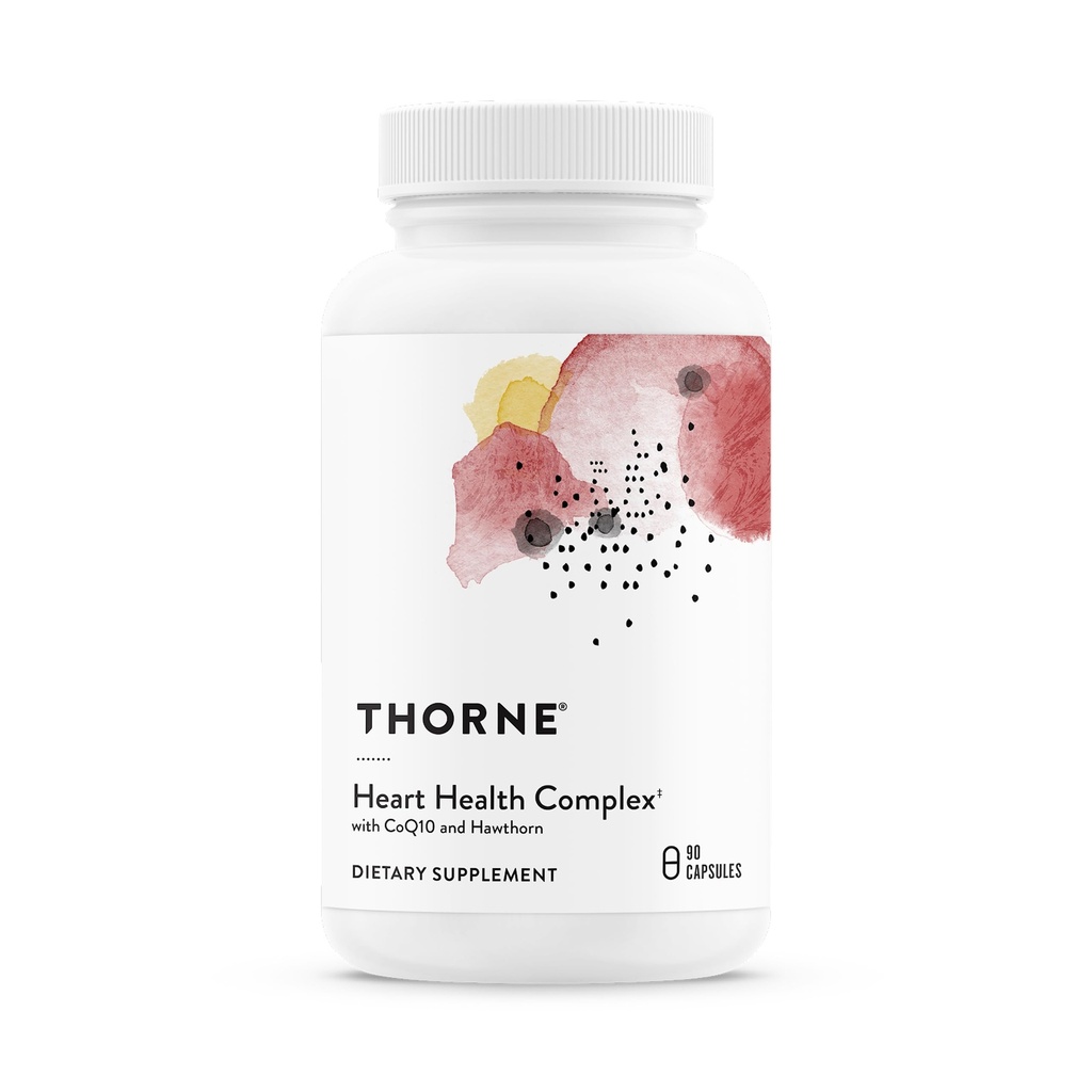 THORNE - Heart Health Complex - with CoQ10, Taurine and Hawthorn - Coenzyme Q10 Supplement with Minerals, Amino Acids, and Botanicals - 90 Capsules