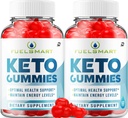 FOM Smart ACV Suppplement - FuelSmart + ACV Winight Management Gummies Apple Cider 1000MG, Review Keto Smart, Vitamin B12 (2 Pack)