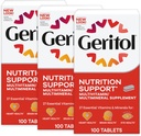 Geritol, Multivitamin Supplement, B-Vitamins, Antioksid, Vitamin C, E & D və Iron, 27 Essential Vitamin və Minerals, Gluten-Free, Non-GMO, No AI Sweeteners, 100 Tablet, 3 Pack
