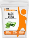 BulkSupplements.com Aloe Vera Özü Toz - Aloe Vera Supplement, Herbal Supplement - Vegan & Gluten Free, 250g (8.8 oz) (Paket 1)
