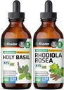 BIO KRAURER Sant Basil Tincure 4 FO. Oz & Rhodiola Rosea Tincure 4 FO.