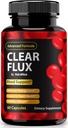 Clear Flux Pills, 공식 ClearFlux 캡슐, All-Natural Support, 안정적인 수준 및 건강한 순환을 유지하기위한 프리미엄 지원, 모든 천연 Clear Flux 건강 리뷰 (60 캡슐)