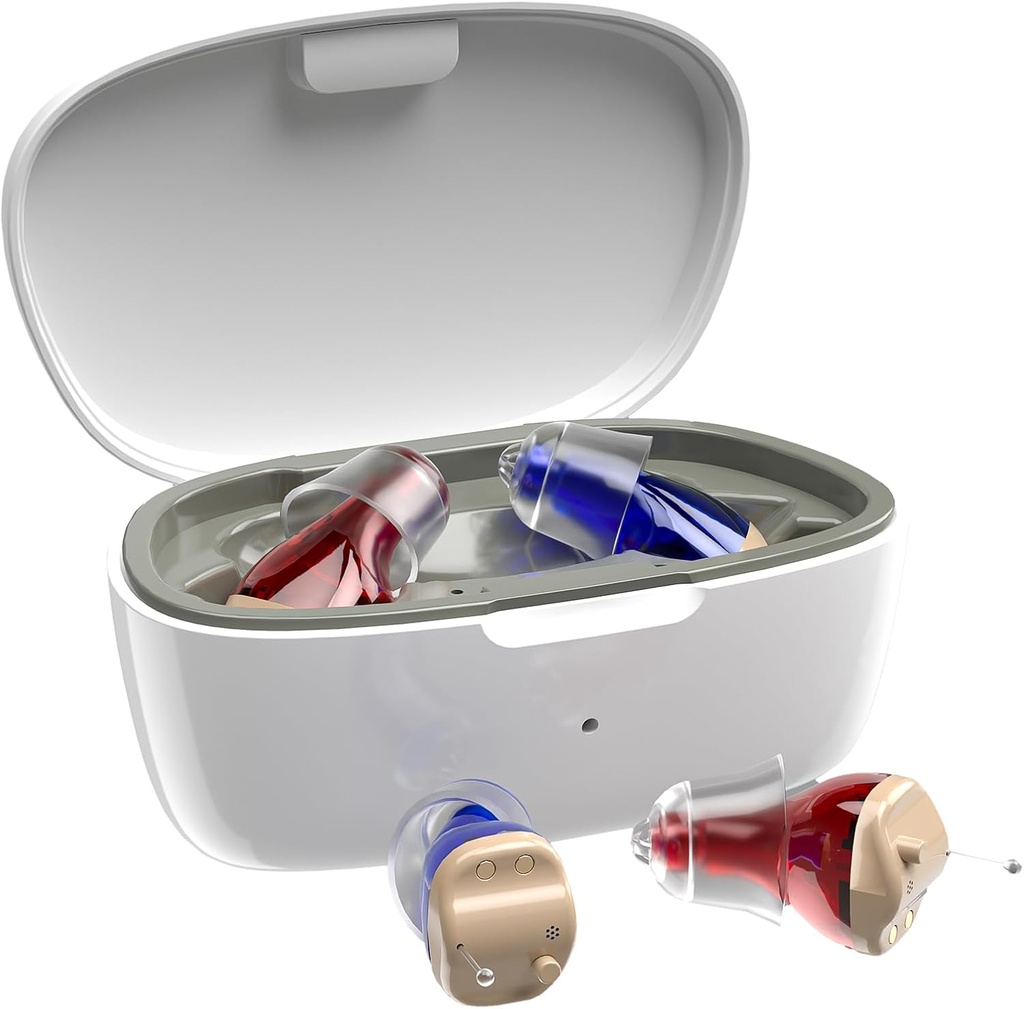 Başlar, İşıqlandırma Aids üçün İşıqlandırma Aids, Volume Control və Portable Magnetic Şarj Case ilə Personal İşıq Amplifier, Sığortalama Aids (White)