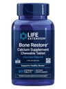 Life Extension Bone Restore Calcium Supplement Chewable Tablets, Bone Health Supplement, Calcium, Vitamin D, Minerals, Gluten Free, Non-GMO, 60 Tablets