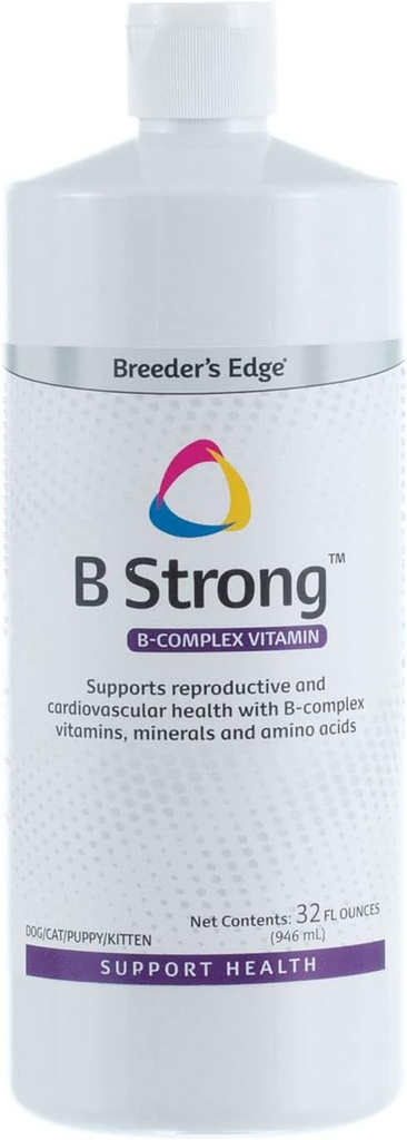 Revival Animal Health Breeder's Edge - B Strong - B Vitamin, Iron and Mineral Supplement - Vitamin B for Dogs, Cats, Puppies & Kittens - 32 oz Liquid