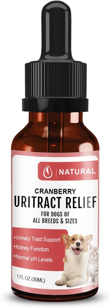 狗UTI治疗 猫肾脏健康与UTI护理 Drops 狗的Cranberry 补充 猫尿道感染治疗 狗的Bladder 控制