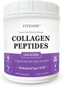 Collagen Peptides Hydrolyzed Collagen Powder Typ I och III, stöder hår, naglar och gemensamma. Unflavored 41 Servings 15.9 Oz. Grass-Fed Pastured-Raised.