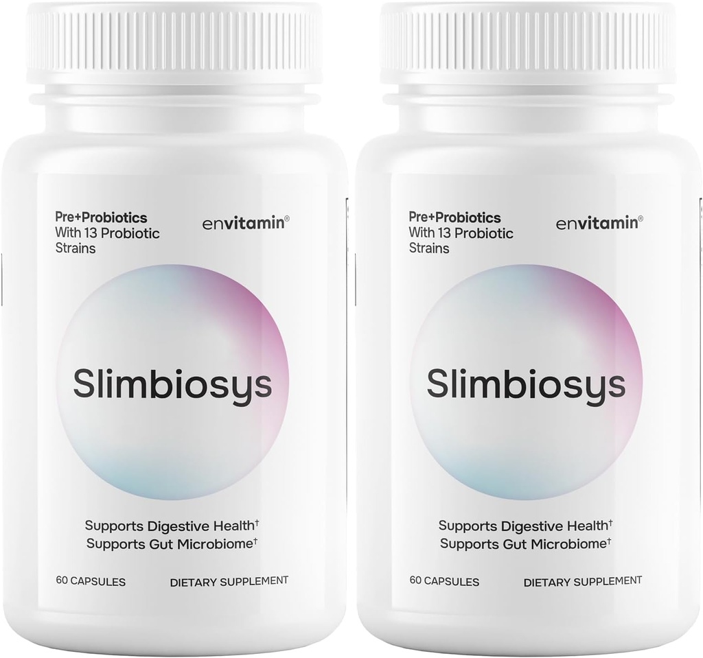 Slimbiosy Ultra Probiotické Kapsule - Pre & Probiotiká pre ženy a mužov - Podporte svoj mikrobióm (2 balenia, Slimbiosy)