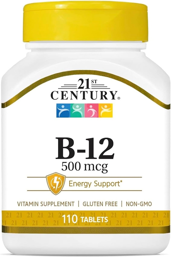 21st Century B-12 500mg Tabletter, 110-talls (Pack of 2)