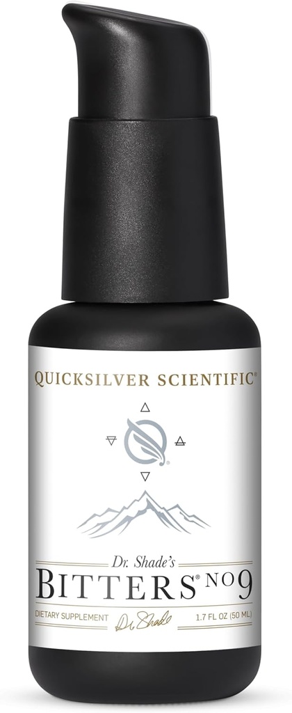 Quicksilver Scientific Dr. Shade's Bitters No. 9 - Digestion - Fast Acting Liposomal Digestive Bitters with Milk Thistle, Burdock Root & Juniper Essential Oil - Digestive Support (50 ml)