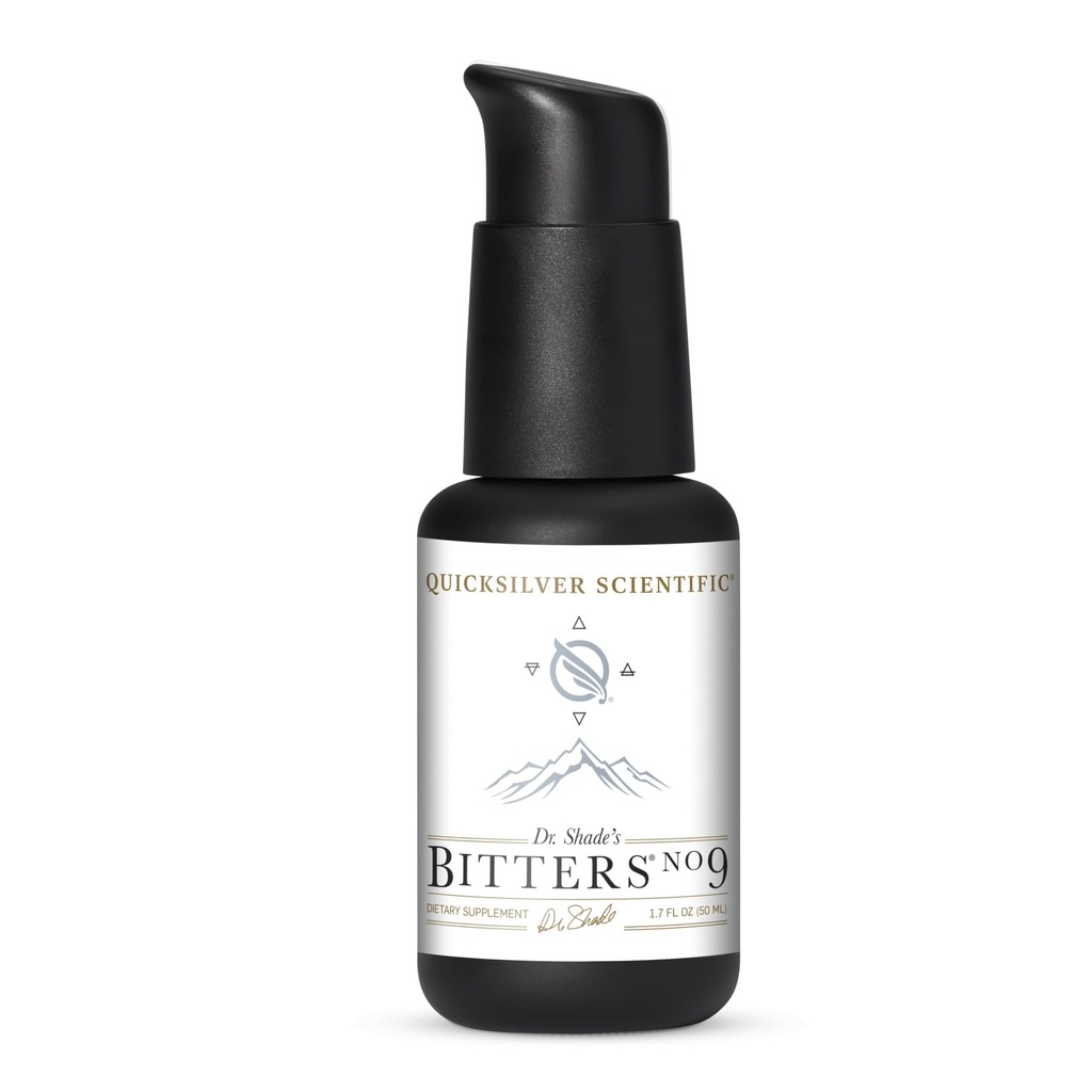 Quicksilver Scientific Dr. Shade's Bitters No. 9 - for Digestion - Fast Acting Liposomal Digestive Bitters with Milk Thistle, Burdock Root & Juniper Essential Oil - Digestive Support (50ml)