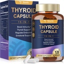 Thyroid Support for Women & Man Supplement Complex Capsules - Iodine Thyroid Supplement with L Tyrosine Bladderwrack Kelp Ashwagandha Selenium Supplements - Mood Enhancer Energy Blance Thyroid Level