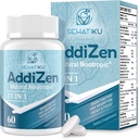 17-in-1 Suplemento cerebral para memoria e foco | Natural Nootropics Brain Supplement for Brain Cognition, Enerxía | Alta absorción | L-Theanina, Phytonutrient Blend e Vitaminas B6, B12 | 60 Tablets