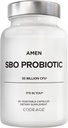 Amen Probiotiki Dopolnilo, SBO probiotiki in organski prebiotiki, 50 milijard CFU, Rokavice Stable, Ni potrebno hlajenje, Flora Daily Probiotic Formula za ženske in moške, Vegan & Ne-GMO, 60 kapsul