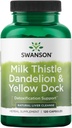 Swanson Milk Thistle, Dandelion & Yellow Dock - Herbal Liver Supplement Supplement - Natural Supplement Helping to Contain Overall Health & Wellbeing - (120 kapsułek) 1 opakowanie