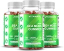 爱尔兰海苔(英语:Pack Irish Sea Moss Gummys) - 3000mg Equivality per service(摘自第132.5 mg) - 60 Ct - 用Bladderwrack & Burdock root - Seamoss 补充甲状腺、能量、免疫支持