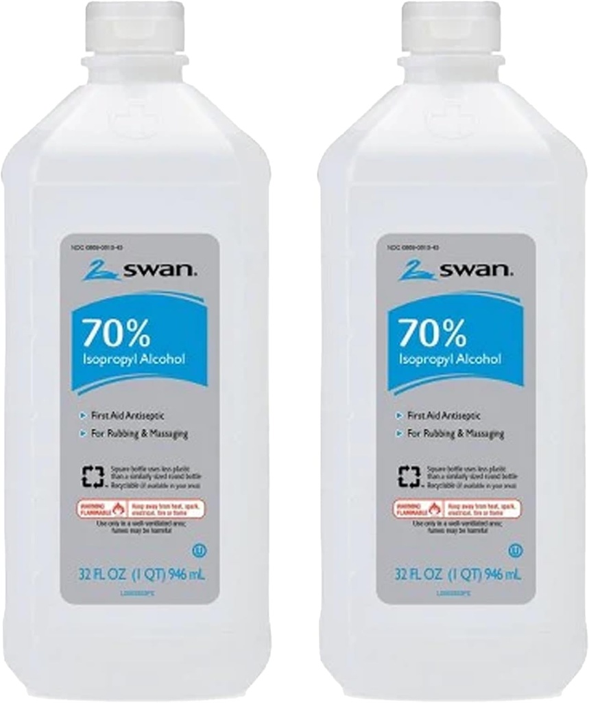 Swan 70% lubing rượu, 32 Fl oz (Pack 2)