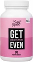 LIVELY VITAMIN CO. Get Even - Moterų hormoninis balansas Blend - Padeda sumažinti sunkumo periodai, PMS & Menopauzė - Eases Cramps & Bloating - Mood Regulation - Laikotarpis Skausmas & Diskomumas - 90 Skaičiavimas