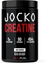 Jocko Fuel Creatine Monohydrate Powder - Creatine for Men and Women, Athletic Performation and Muscle Health, 90 services 16 oz (Uflavorate) (16 OZ JAR) (英语).