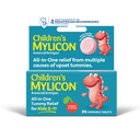 MYLICON Children's Tummy Relief for Kids, 24 Cherry Flavored Chewable Tablets
