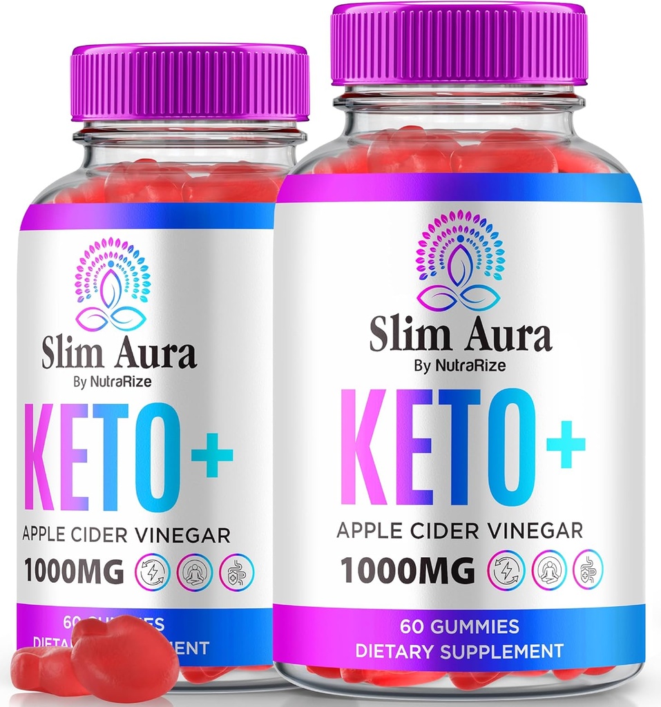 (2 pack) Slim Aura Keto ACV Gummys, 官方 Slim Aura Keto Gummys for体重损失, 天然 Keto Plus 苹果苹果 苹果 苹果 Vider Vinegar Gummy, Premium Keto+ACV Formula, SlimAura ACV Keto Gomitas (120 Gummys)
