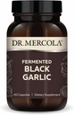 Dr. Mercola Fermented Black Garlic - Antioxidant Supplement - for Immune, Cellular & Heart Health Support - Includes S-Allyl-Cysteine - Non-GMO, Gluten-Free & Soy-Free - 60 капсул (30 сервий)