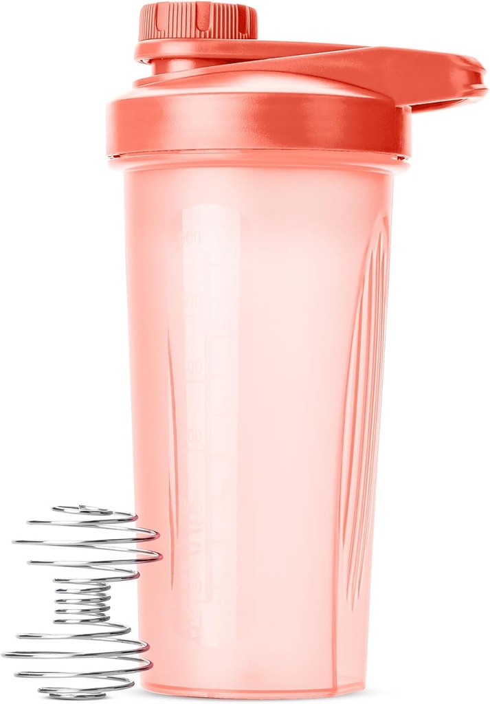 Mr. Pen- Shaker Bottle für Proteinmischungen, 28 Unzen, Coral Pink mit Twist Cap und Wire Whisk Ball, Mixer Cup für Shakes