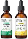 Wild & Organic Ginkgo Biloba Tinktuur 2 fl oz & Maca Root Tinktuur 2 fl oz