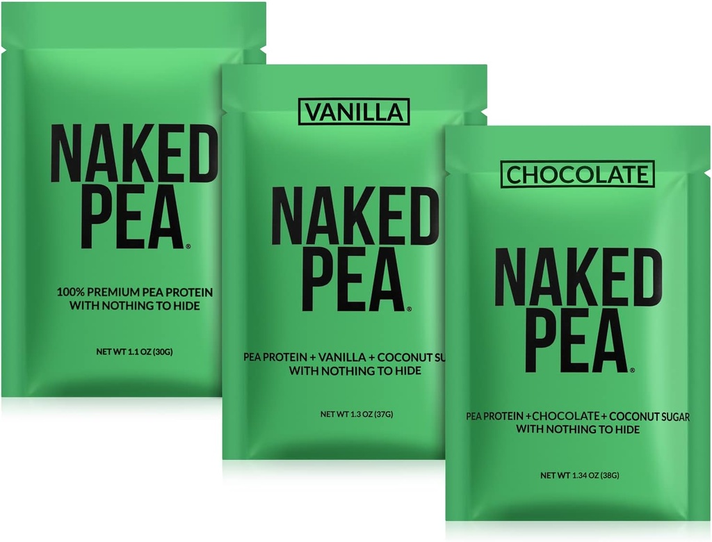 Naked Vegan Ėminių pakuotė Arbata, Šokoladinis pyragas, ir Vanilla Pea