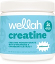 Wellah Creatine for Women - Creatine Monohydrate with Dandelion & Cranberry Extract (50 Servings, Unflavored)