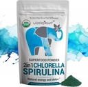 氯草原蛋白(Chlorella Spirulina) 有机体 超级绿地粉和滑冰混合体 富含氯草原,用于免疫支持和能源