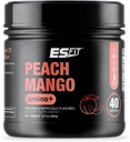 Amino+ Poeder - Voor- en natraining met Cafeïne + Green Tea Extract - BCAA, Aminozuren, Zero Sugar, Low Calorie, Superior Taste, 40 Servers (Peach Mango)