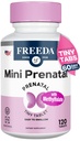 FREEDA Mini Prenatal Vitamin - Kosher Prenatals -Tiny Easy to Swallow Tablets - Prenatal Vitamins with Iron, Prenatal Folic Acid/Folate, Vitamin D - Pre Natal Multivitamin for Pregnant Women (120)