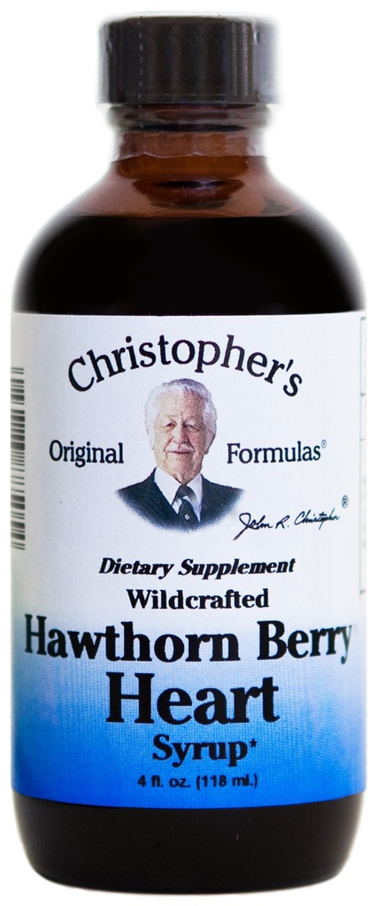 Christopher's Original Formulas Hawthorn Berry Heart Syrup, 4 oz, Hawthorn Berry Herbal Syrup