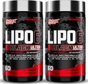 Nutrex Tutkimus Lipo-6 Black Ultra Keskittymä Thermogenic Fat Burner täydentää, lisätä laihtuminen, energia & Intense Focus 120 Ruokavalio pillereitä