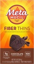 Metamucil Fiber Thins, Psyllium Husk Fiber Supplement, Травна підтримка здоров'я і Satisfy Hunger, Chocolate Flavored, 12 сервірування