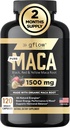 Katup Root Organik Maca untuk Perempuan & Pria - Hitam, Merah, Yellow Peru Root Extract & Black Pepper - 120 Tegan Pil - Mendukung Energi, Performance & Mood 124; Dibuat di AS