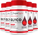 (5 balenia) Cukor Sync SugarSync Glyco Optimizer Kapsule, Sugar Sync Maximálna sila Glycogen Optimizer a podpora krvi Supplement, SugarSync 635 mg Advanced Celkové zdravotné vzorec (300 kapsúl)