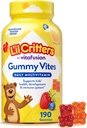 L 'il Criters Gummy Vises Daily Kids Multivitamins Assorted Fruit Flavors for Ages 2 + Toddlers & Kids, Gummy Vitamin with C and D, 95- 190 Day Supply, 190 Gummies