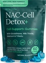 NAC Gummies sen azucre, N-Acetil Cysteine Suplemento con cardo de leite, Glutathione, & Selenium, Complexo NAC de enerxía, saúde respiratoria, Detox fígado e limpeza, Kidney, apoio antioxidante