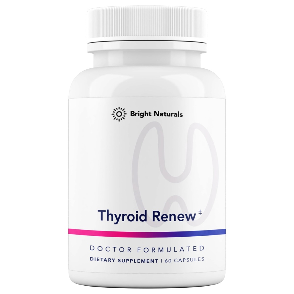 Thyroid Renew Supplement - Thyroid Support for Women with Zinc, Selenium, Copper, Ashwagandha & L-Tyrosine - 60 Capsules