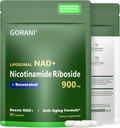 Gorani NAD+ Supplement 900MG, Nicotinamid Riboside, Liposomal Resveratrol, Quercetin (1)