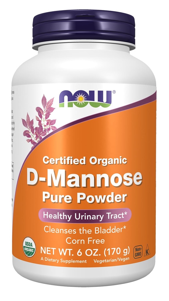 Now Foods D-Mannose Powder, 6 Ounces (Pack of 2)