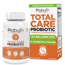 Probulin Total Care Probiotic Supplement, Daily Gut, Digestive, and Immune Health Probiotics Capsules for Men and Women, 20 Billion CFU, Vegan, 60 Count Bottle