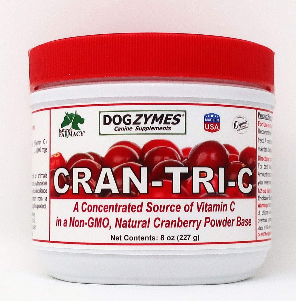 Dogzymes Cran Tri C Urinary Tract 지원, 비타민 C 혼합, Teaspoon (8 Ounce) 당 1418mg