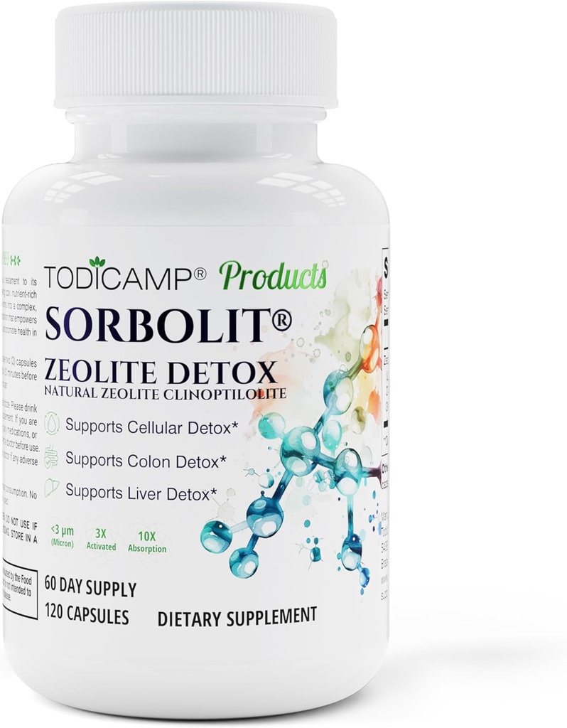 Zeolite Detox kapsułki - 120 Zeolite kapsułki - 1-2 µm Clinoptilolite Zeolite Detox - 2 miesiące dostaw Zeolite Clinoptilolite kapsułki - Zeolite Sorbolit Detox - Zeolite tabletki